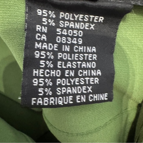 Jones New York Green Halter Dress Size 12 Tortoise Ring Detail Midi Wrap - Picture 6 of 8